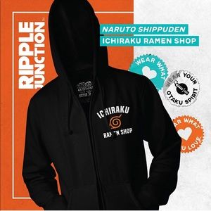Ripple Junction Naruto Shippuden Ichiraku Ramen Zip-Up Hoodie New XL